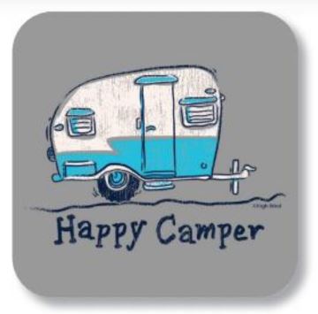 Neoprene Coaster- HAPPY CAMPER COASTER