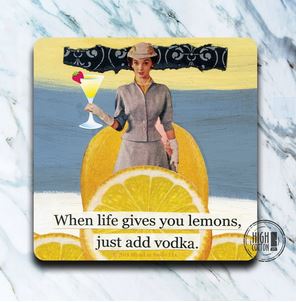 Neoprene Coaster- LIFE LEMONS VODKA