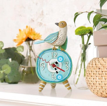 Perched Bird Desk Clock